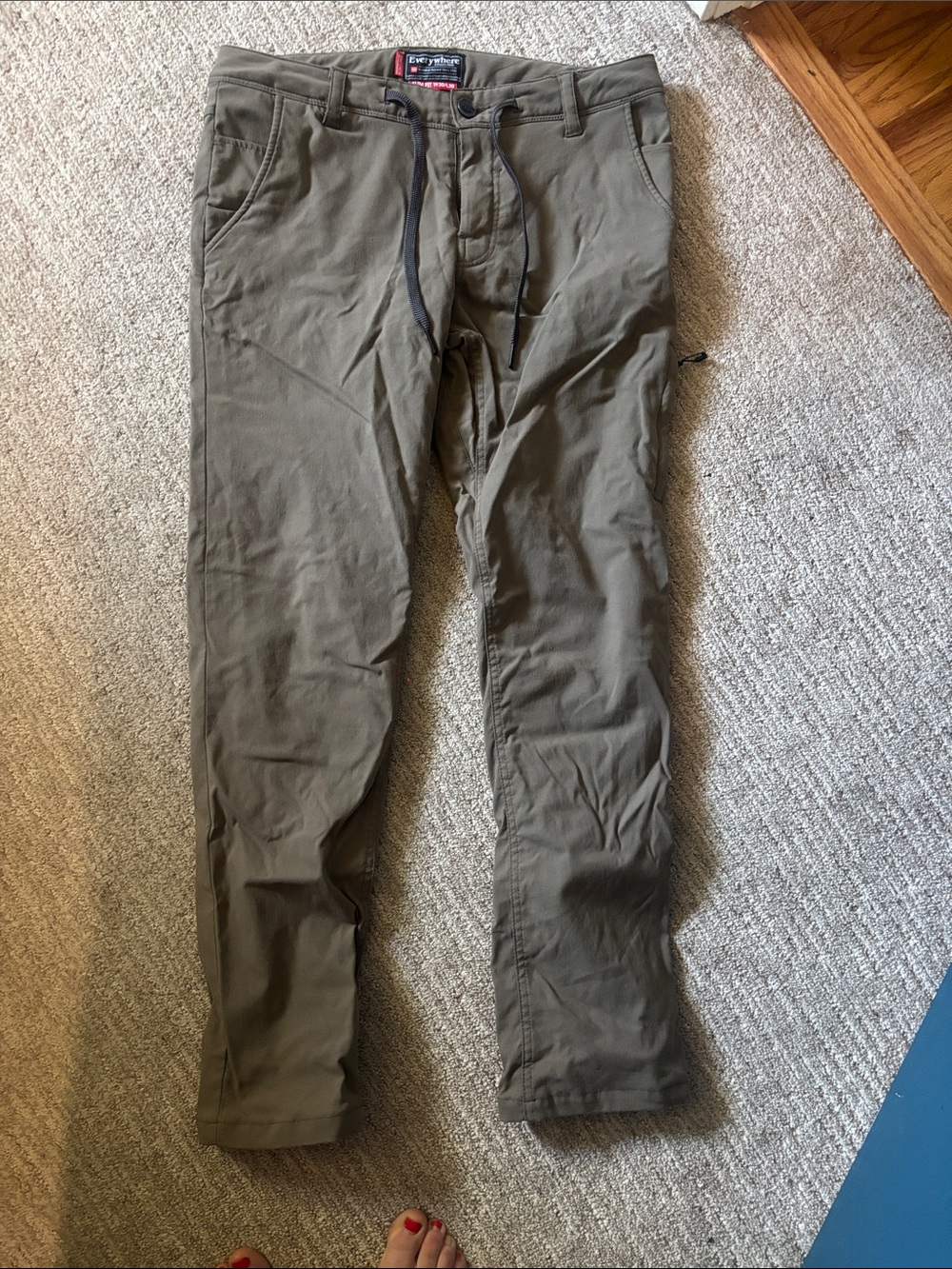 Olive Green Men's winter lined Pants